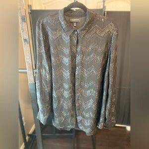 Black sheer blouse
